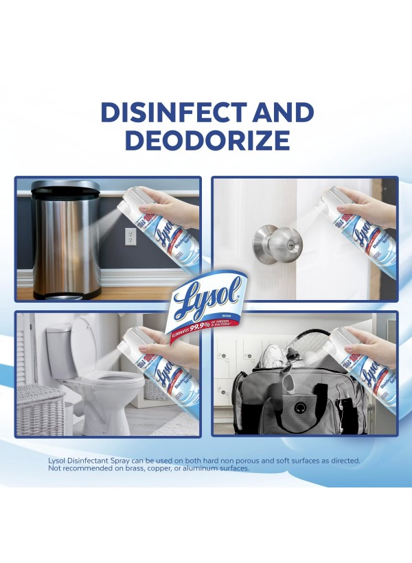 Lysol Disinfectant, Sanitizer and Antibacterial Spray Crisp Linen, 19 fl oz