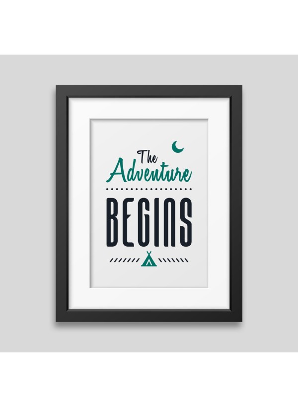 The adventure begins Framed poster