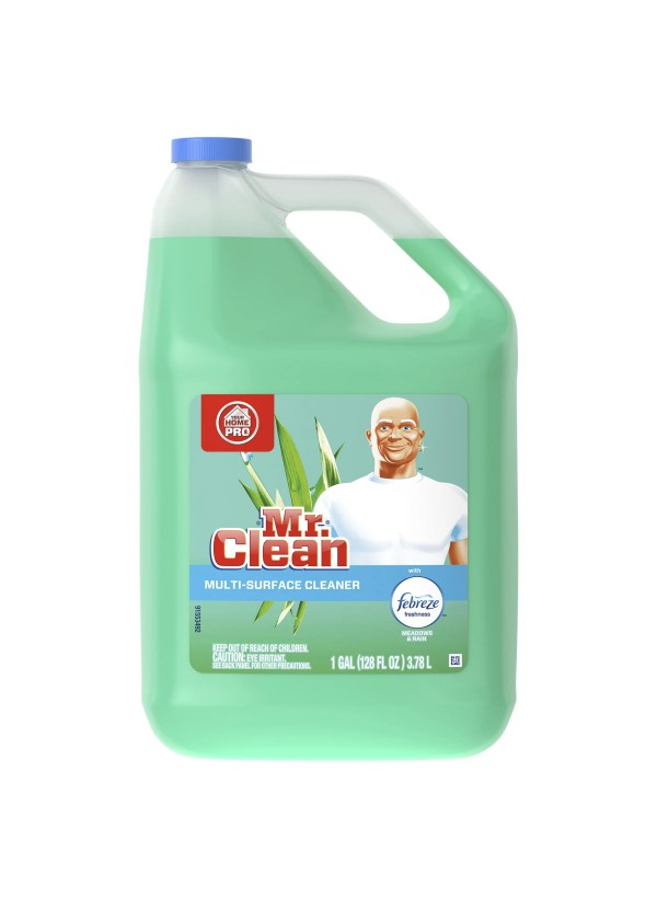 Mr. Clean Multi Purpose Cleaner, Meadows & Rain with Febreze, 128 oz